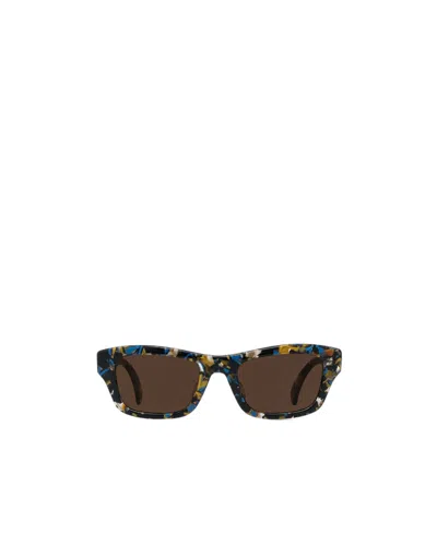 Kenzo Logo Logo Sunglasses In Brown