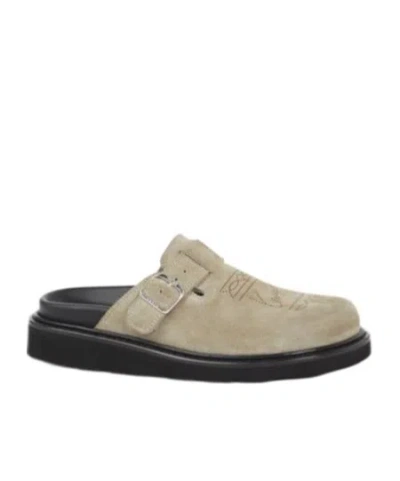 Kenzo Logo Muller Shoes In Nude