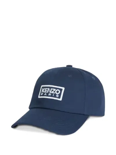 Kenzo Logo-patch Baseball Cap In Blue