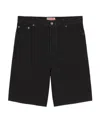 Kenzo Logo-patch Bermuda Shorts In Black