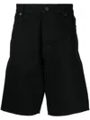 Kenzo Logo-patch Bermuda Shorts In Black
