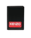 Kenzo Logo Patch Bi-fold Wallet In Black