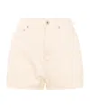 Kenzo Denim Shorts With Belt Loops And Pockets In White