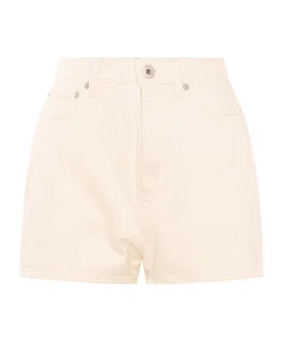 KENZO KENZO LOGO PATCH BLEACHED SHORTS