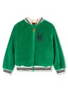 Kenzo Logo-patch Bomber Jacket In Green