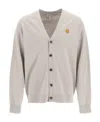 Kenzo Logo-patch Button-up Cardigan In White