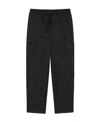 Kenzo Logo-patch Check-pattern Tapered Trousers In Black