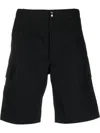 Kenzo Logo-patch Cotton Cargo Shorts In Schwarz