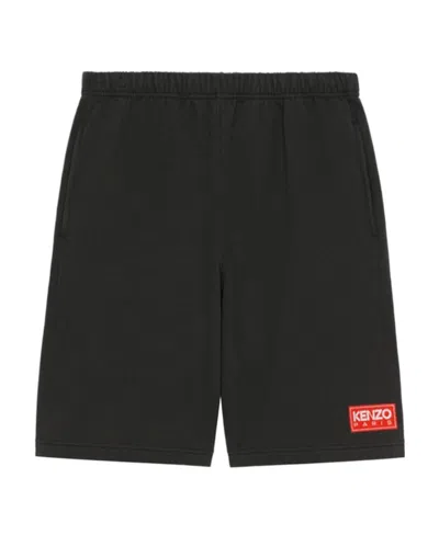 KENZO KENZO LOGO-PATCH MID-RISE SHORTS