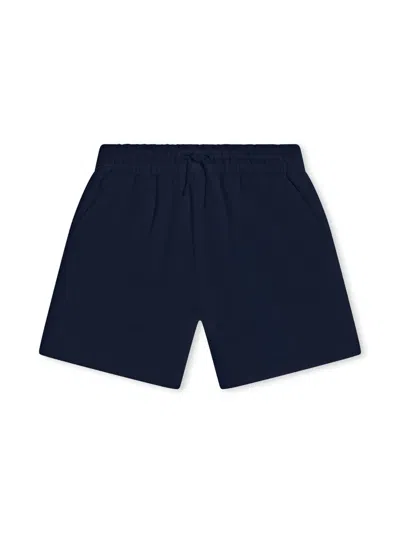 Kenzo Kids' Logo-patch Cotton Shorts In Black