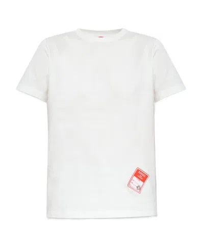 Kenzo Logo-patch Cotton T-shirt In White
