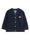 Kenzo Logo-patch Denim Jacket In Blue