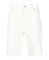 Kenzo Logo-patch Denim Shorts In White