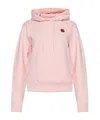 Kenzo Drawstring Hood Long Sleeve Sweater In Pink
