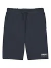 Kenzo Logo-patch Drawstring Shorts In Black