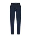 Kenzo Logo-patch High-waisted Jeans In Black