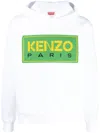 Kenzo Logo-print Pullover Hoodie In White