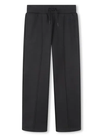 Kenzo Kids' Logo Patch Jogging Trousers In Grey