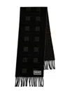 Kenzo Logo-patch Scarf In Green