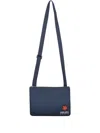 Kenzo Logo-patch Shoulder Bag In Blue