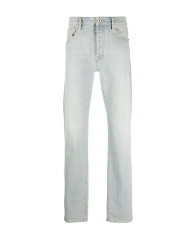 Kenzo Logo-patch Slim-fit Jeans In White