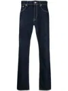 Kenzo Logo-patch Straight-leg Jeans In Blue