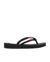 Kenzo 25mm Setta Nylon Thong Flats In Black