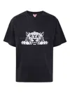 Kenzo Black Oversized T-shirt With Print In Black