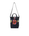 Kenzo Logo-patch Tote Bag In Black