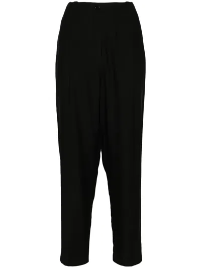 Kenzo Logo-patch Trousers In Black