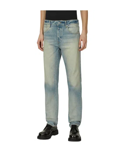 Kenzo Logo Patch Washed Jeans In Gray