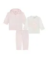 Kenzo Logo-patch Zip-up Cotton Tracksuit (set Of Three) In Pink