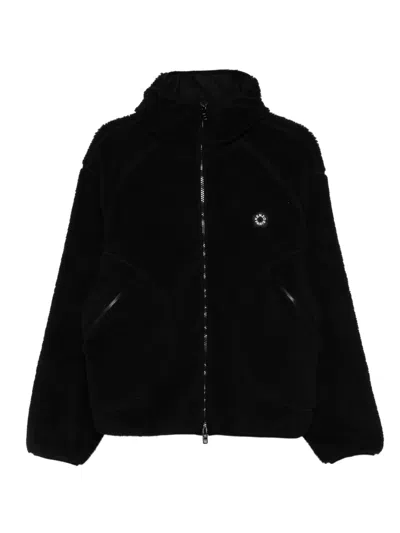 Kenzo Logo-patch Zip-up Jacket In Black