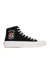Kenzo Logo Pattern High Upper Board Shoes In White