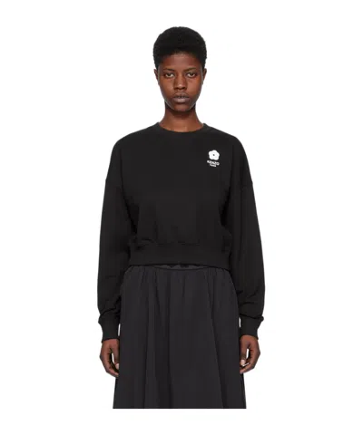 Kenzo Logo Pattern Sweater In Black