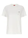 Kenzo Boke Flower Loose Pin Detail T-shirt In Blanco