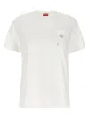 Kenzo Boke Flower Loose Pin Detail T-shirt In White