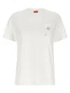 Kenzo Boke Flower Loose Pin Detail T-shirt In White