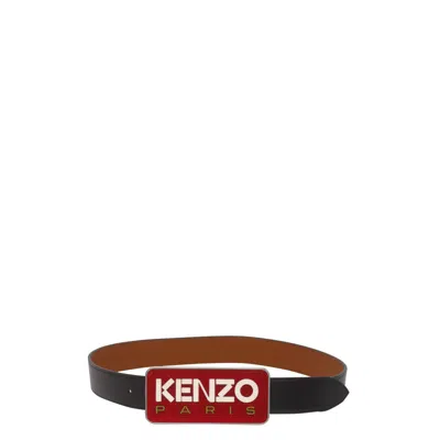 KENZO LOGO PLAQUE BUCKLE BELT