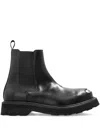 Kenzo Logo Plaque Leather Boot In Black
