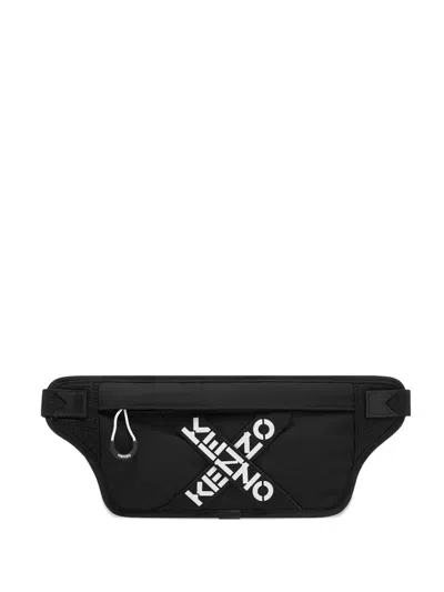 Kenzo Logo-print Belt Bag In Black