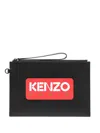 Kenzo Logo-print Clutch Bag In 99