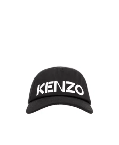 Kenzo Logo-print Cotton Baseball Cap In Black