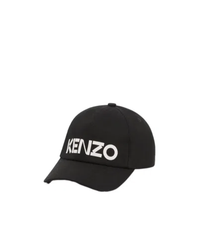 Kenzo Logo-print Cotton Baseball Cap In Black