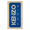 Kenzo Logo Print Cotton Beach Towel In Blue