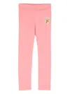 Kenzo Logo-print Cotton Leggings In Pink