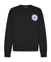 Kenzo Logo Cotton Oversized Sweatshirt In Black
