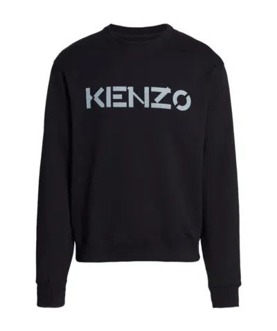 Kenzo Logo-print Cotton Sweatshirt In Black