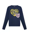 Kenzo Hearts Classic Sweatshirt In Blue