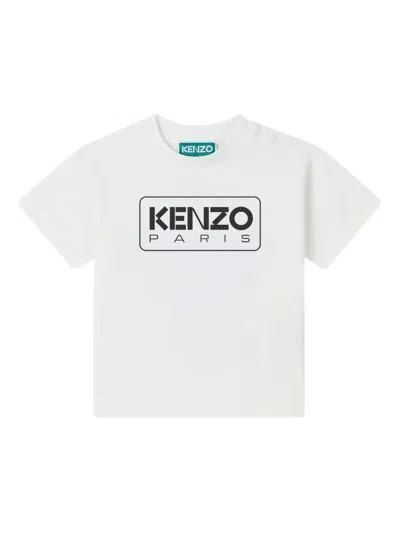 Kenzo Babies' Logo-print Cotton T-shirt In Gray